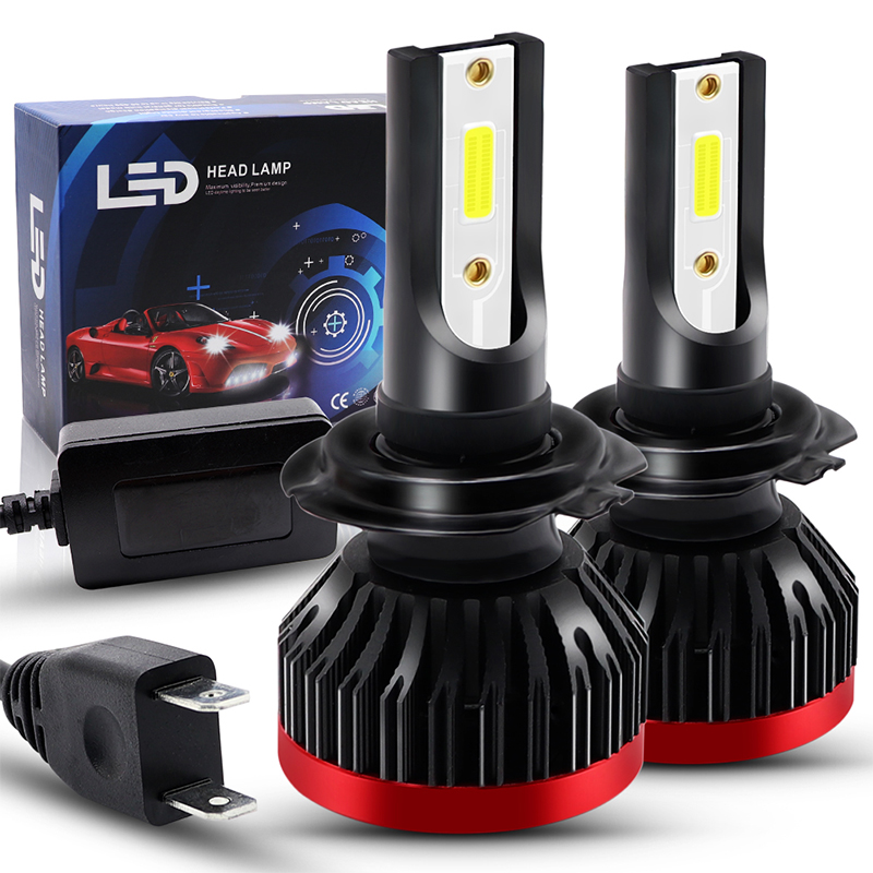 

2x Car headlight bulbs H7 LED H11 Super Power DOB Chip H8 H9 9005/HB3 9006/HB4 H4 H3 H1 Automotivo 60W 10000lm 6500k white
