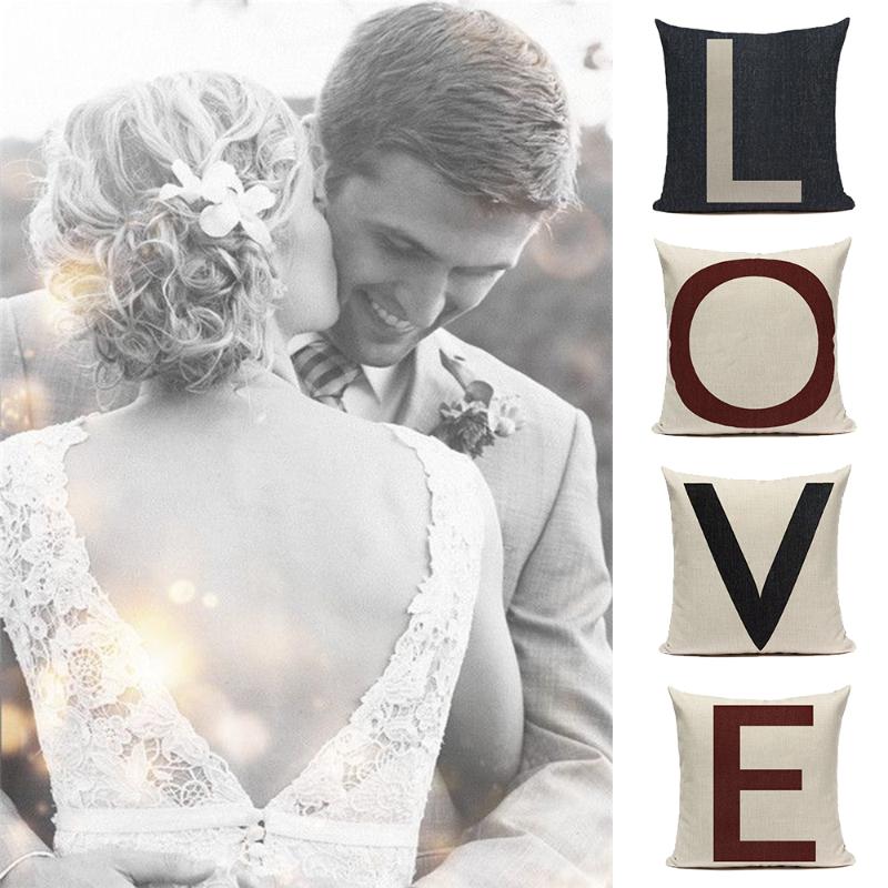 

Love Cushion Cover Soft Home Pillow Cover for Sofa Bed Linen Pillow Case Nordic Decorative Pillows Home Decor 45*45 Pillowcase, As picture