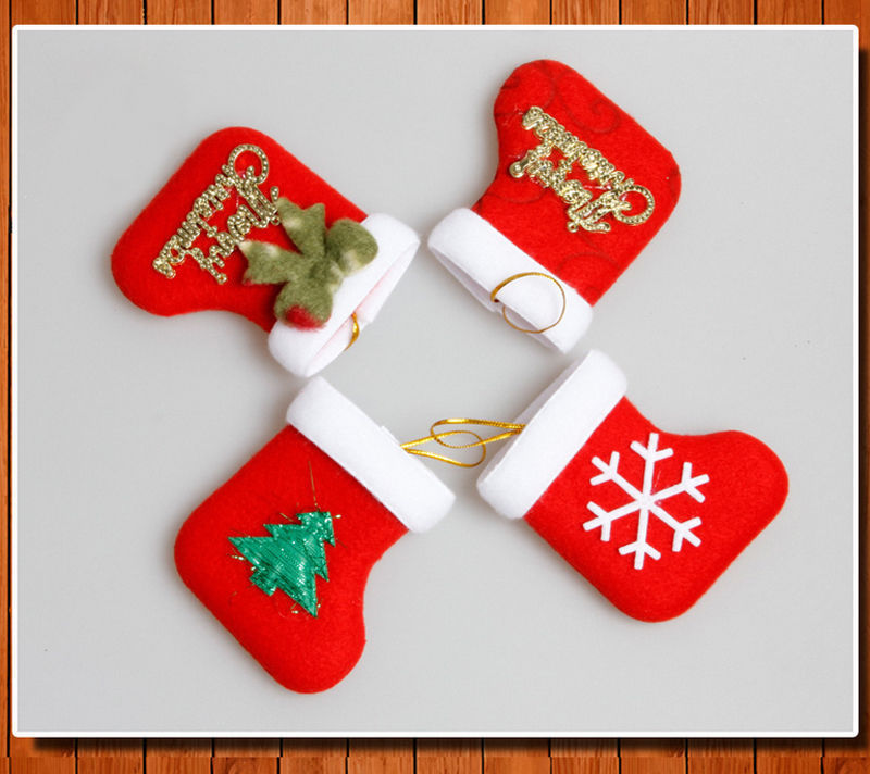 

Christmas Sock Ornaments Xmas Gift Stocking Party Xmas Tree Hanging Decoration