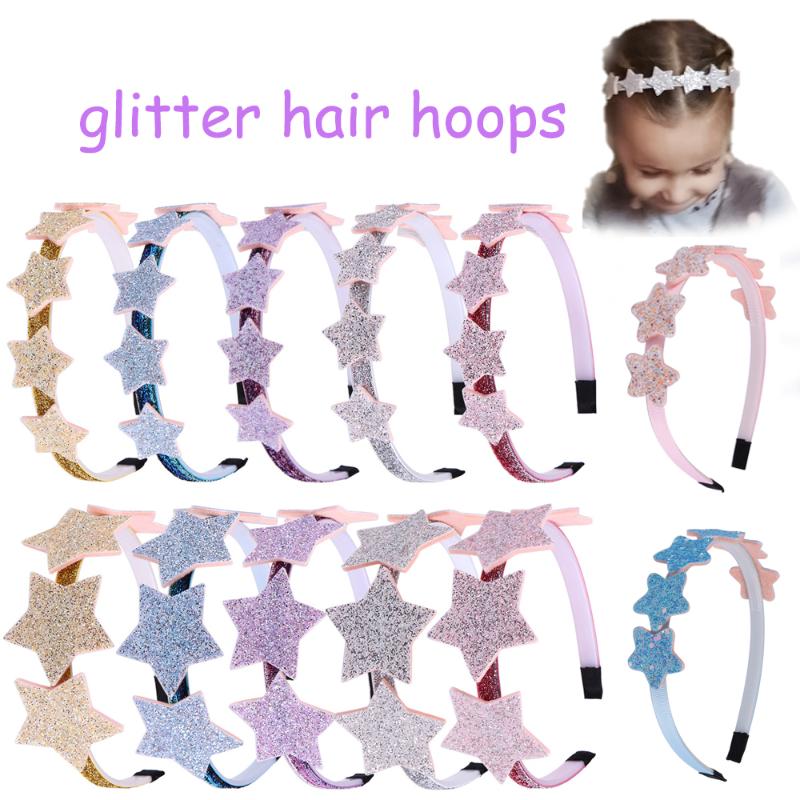 

1Pcs Shiny Star Hairband For Girls Princess Headband Hair Hoops Shiny Heart Hairband Kids Party Hair Accessories Headwear, 14
