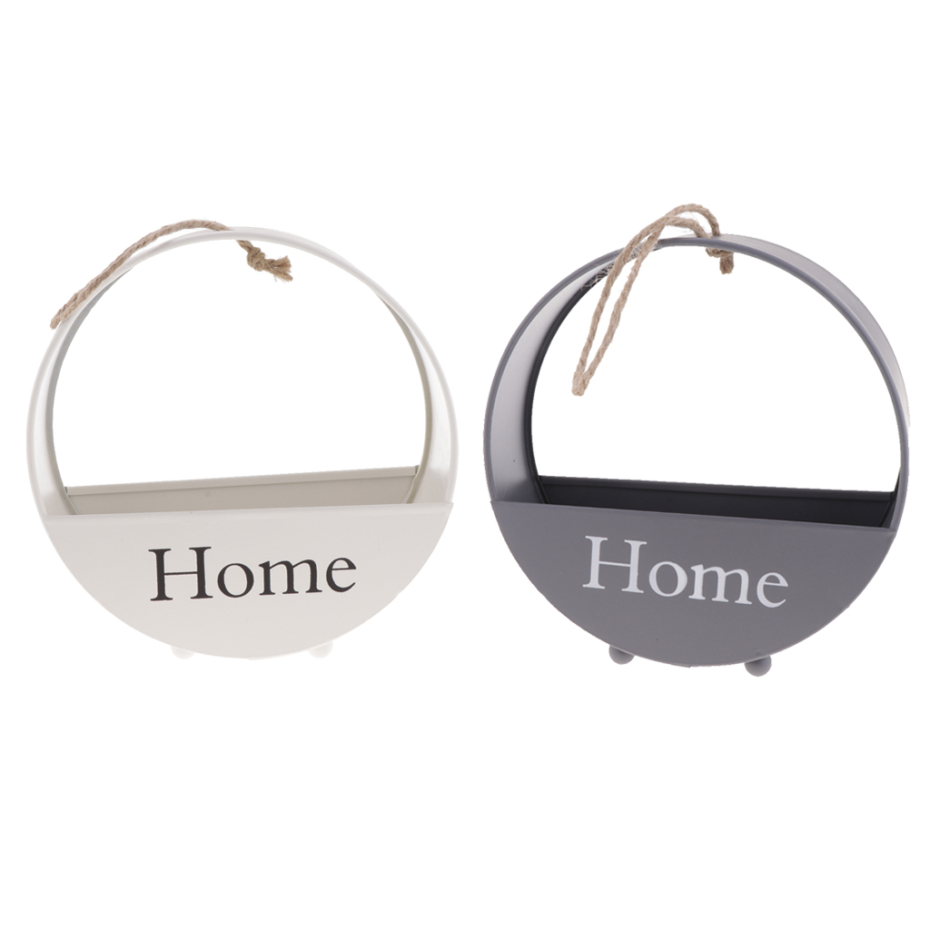 

2 pack wall hanging planter flower basket iron metal plants bonsai storage shelf