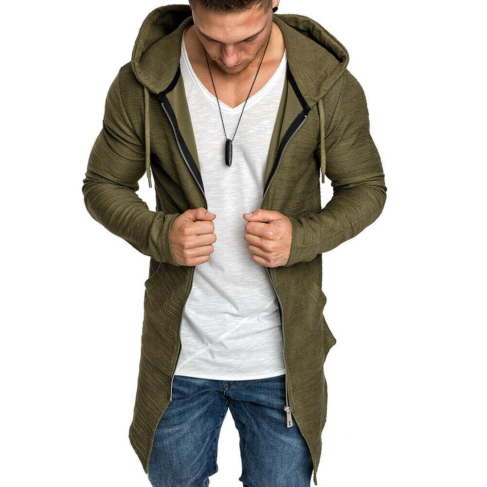 

Men's Autumn Winter Warm Thin Jackets Cardigan Coats Long Sleeve Hooded Coat Zip Up Sports Hoodie Jacket Overwear, Gray