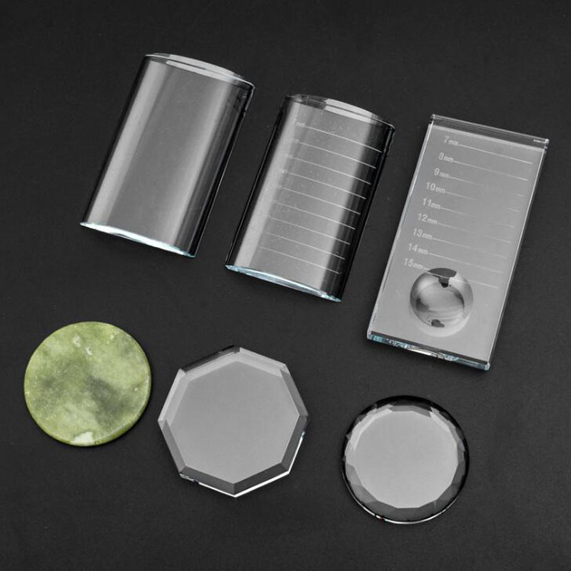 

1PC Crystal False Eyelashes Stand Holder Pallet U Curved/Straight False Lashes Bend Holder Pad Transparent Glue Tray Makeup Tool