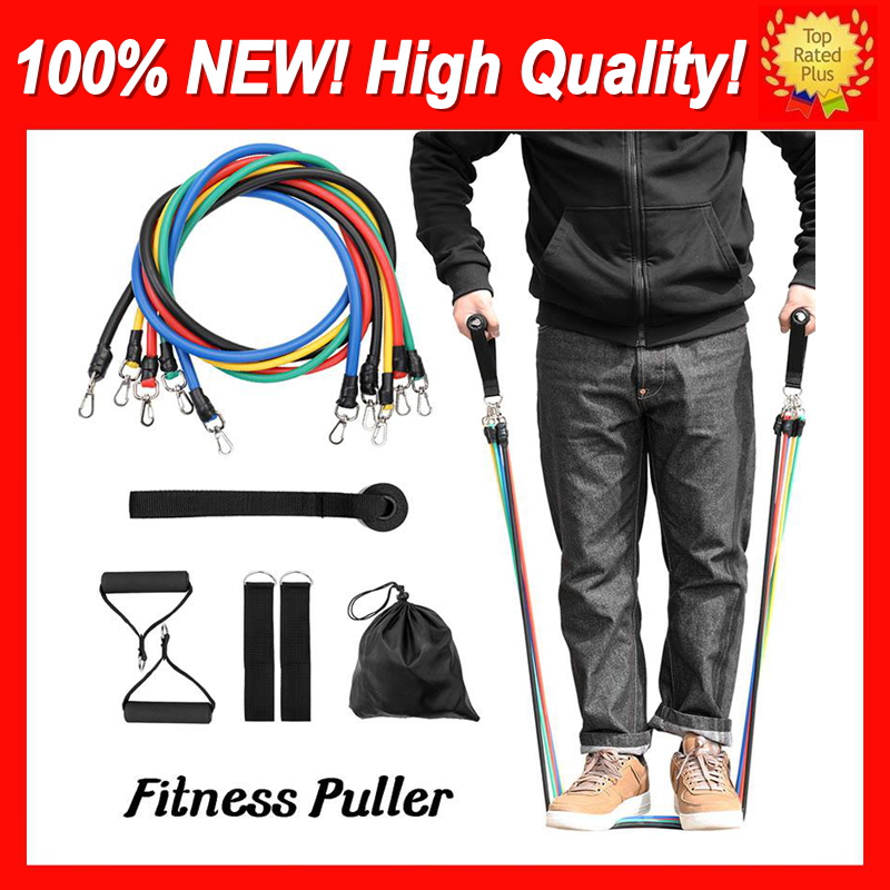 11pcs set Resistance Bands Set Training Exercise Yoga Tube Pull Rope Rubber Expander Latex Elastic Bands Fitness Equipment Pilates Workout