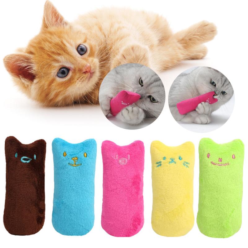 

Teeth Grinding Catnip Toys Funny Interactive Plush Cat Toy Pet Kitten Chewing Vocal Toy Claws Thumb Bite Cat mint For Cats hot