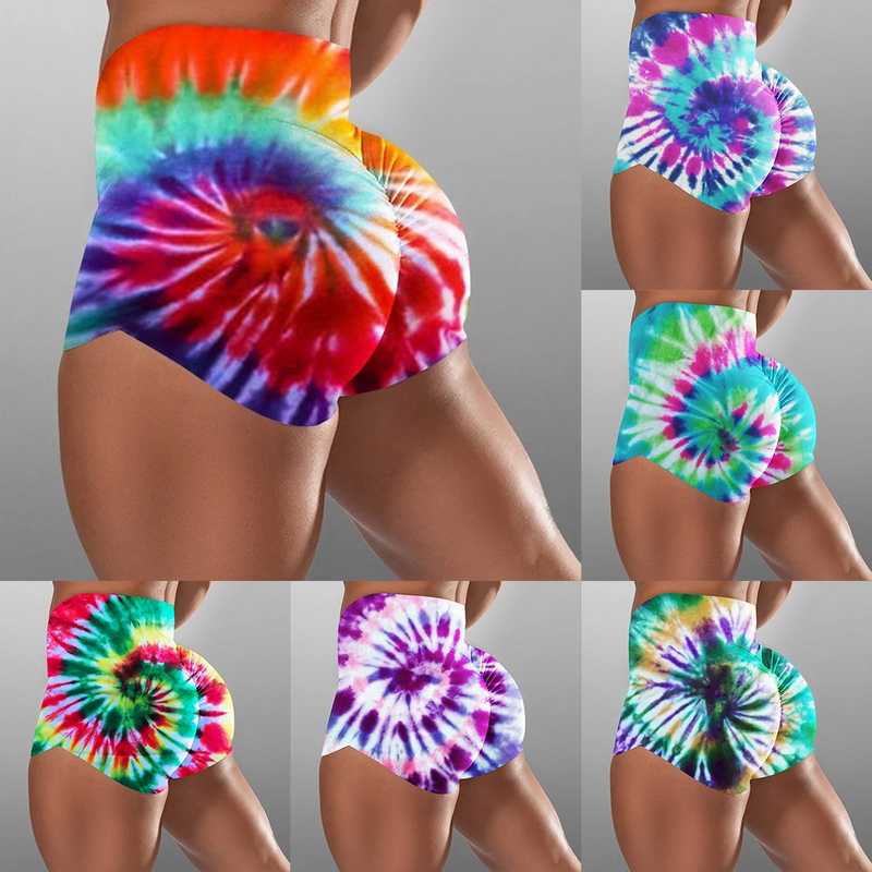 

High Waist Fitness Leggings Yoga Camouflage Shorts Fitness Shorts Ladies Breathable High Stretch Plus Size 2020, Red