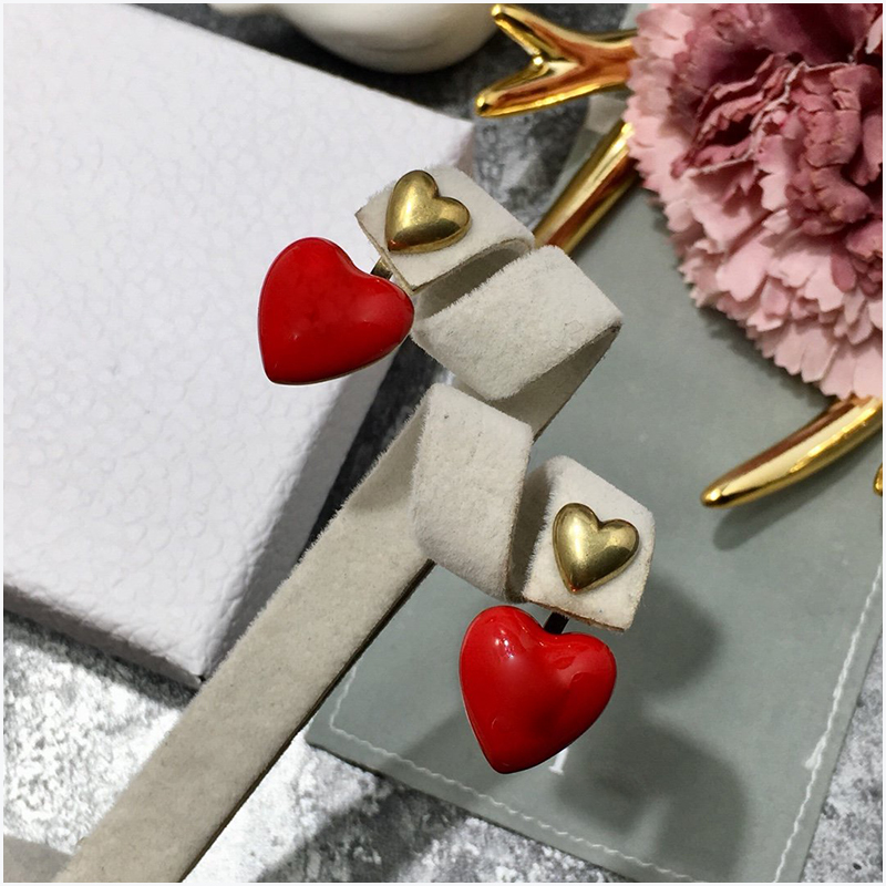 

2020 New Fashion Red Heart Long Dangles Earrings for Women Girl Lady Vintage Star Hanging Heart Shape Statement Earring Free Shipping, White