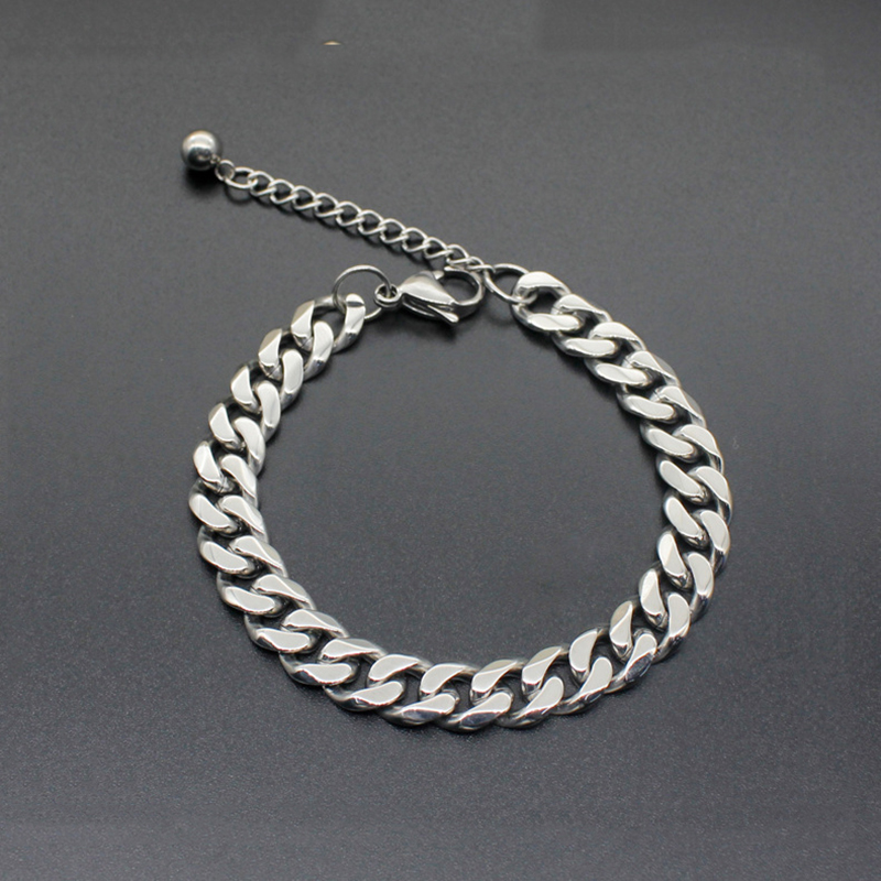 

5mm 7mm 9mm Rock Silver Gold Color Stainless Steel Mens Bracelet 2020 Curb Cuban Link Bracelet Accessories Wristband Jewellery