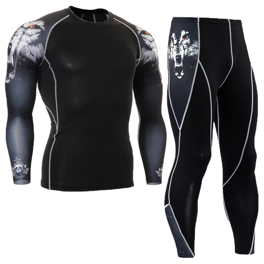 

2020 Compression Tracksuit Men Demix Mens Sport Jogging Suit Rashgard Running Set Men Gym Clothing Fitness Workout Tight, Tc97