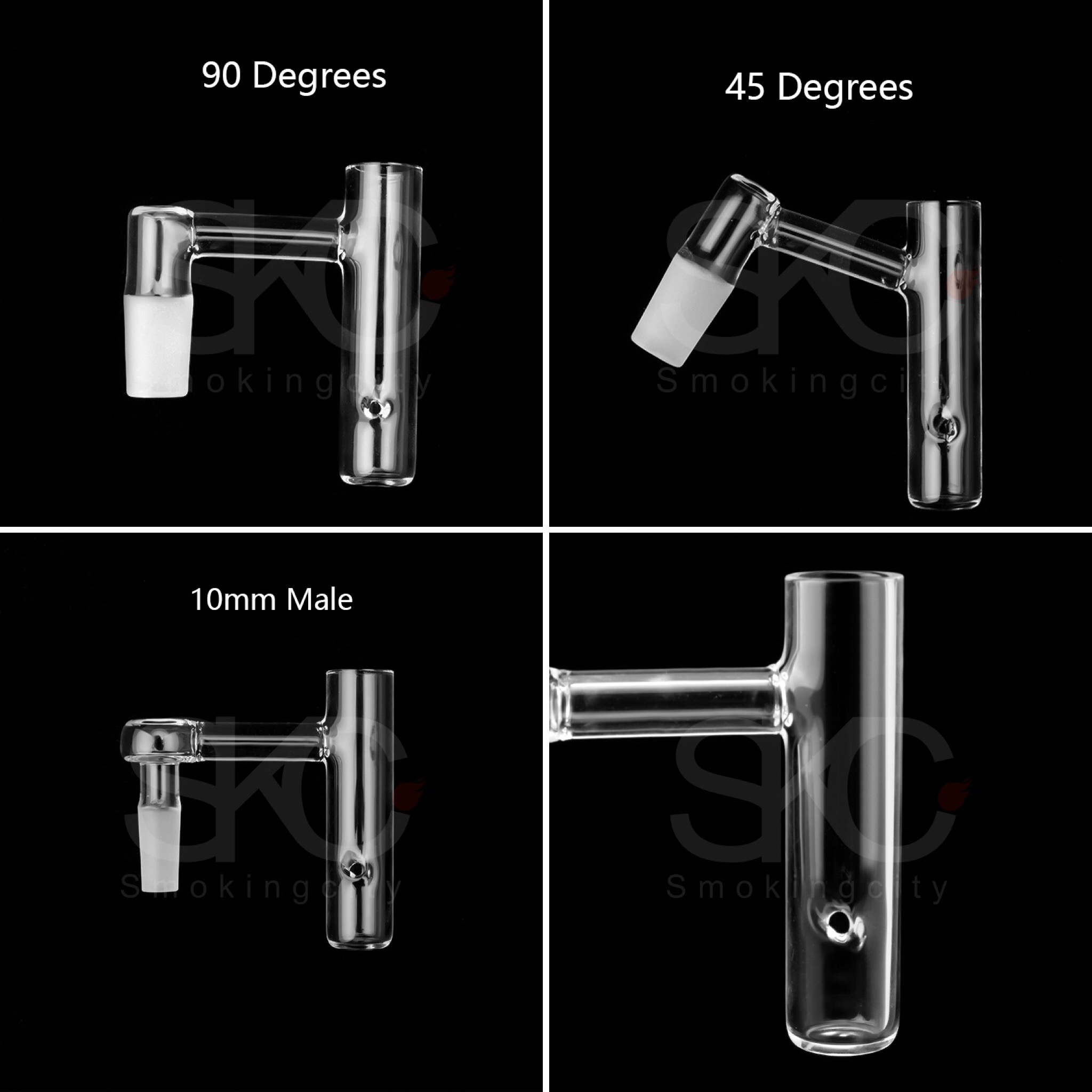

2019 New Dsign Quartz Finger Banger 10mm 14mm 18mm Male Female 45deg/90deg Quartz Banger Nails For Glass Water Bongs Dab Rigs