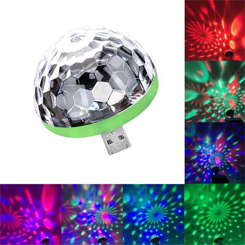 

LED Car USB Atmosphere Light Mini USB Disco Light LED Party Lights Portable Strobe Lights for Kid's Birthday Parties Stage DJ Lighting