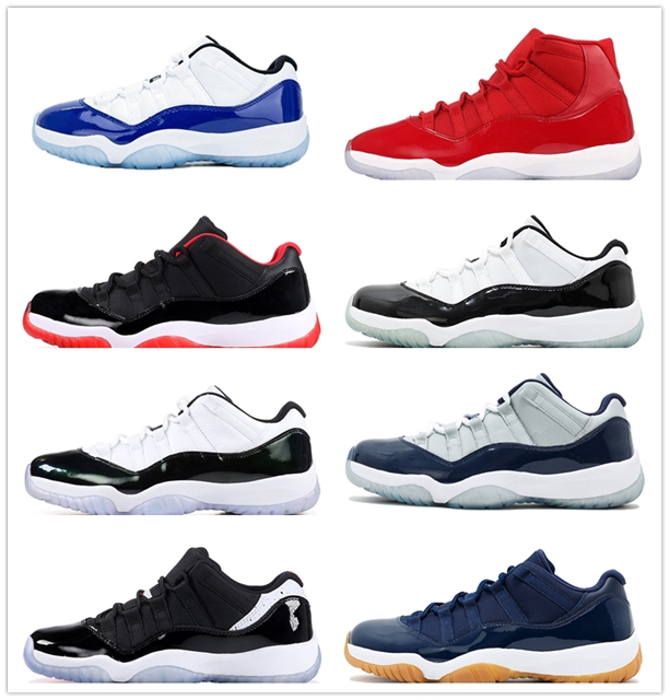 

2020 Mens Sports 11 11s Mens basketball LOW WMNS Concord New Bred space metallic silver trainers Sneakers shoes 7-13, Color 1