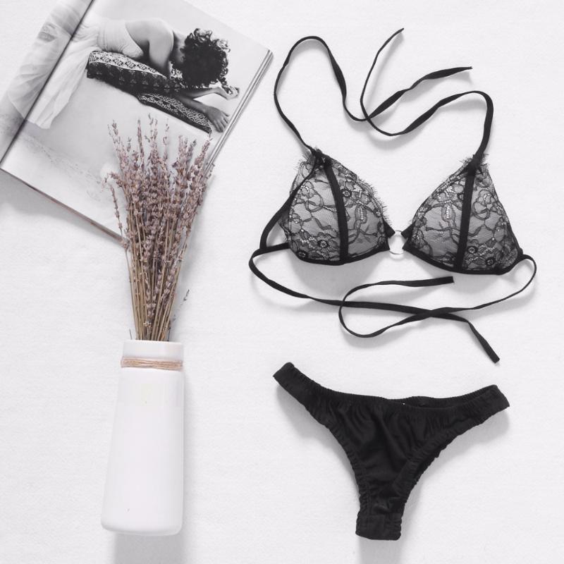 

2020 Sexy Women Bandeau Bandage Lace Crochet Bikini Set Push Up Bra Swimwear Swimsuit Summer Charm Swimwear, As pic