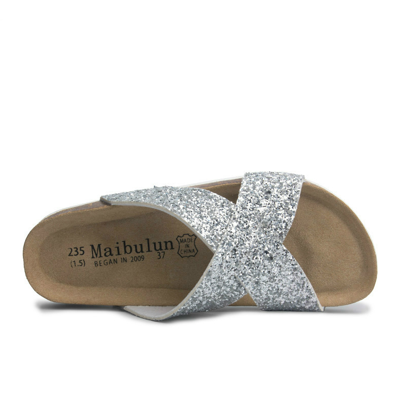 silver flat sandals size 12