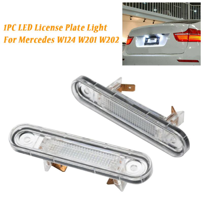 

Accessory Car Easy Install LED License Plate Light ABS Night High Performance No Wire Parking For W124 W201 W202, As pic