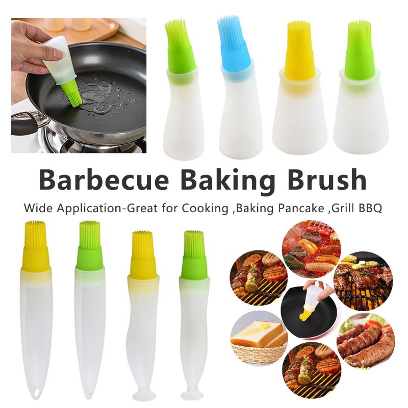 

1Pc Liquid Oil Honey Brushes Barbecue Tool Silicone Oil Bottle Baking Brush BBQ Basting Pancake Kitchen Accessories