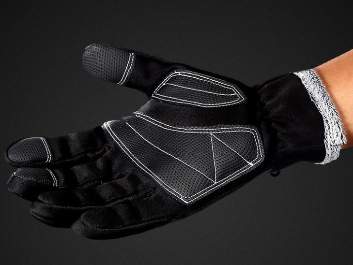 

thickening Touch screen glove cold proof men women Sport Gloves fleece thickened Winter riding warm waterproof Training yakuda thick online, A0018-grey