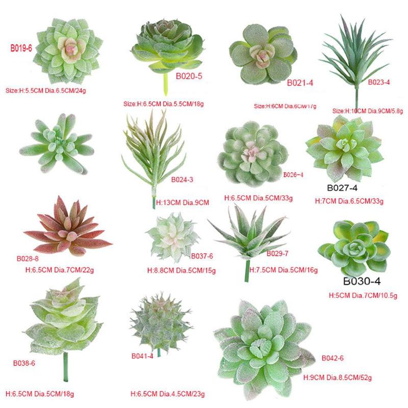 

1PC New Diverse Miniature Succulents Simulation Mini DIY Plastic Office Decor Garden Home Delicate, Light yellow