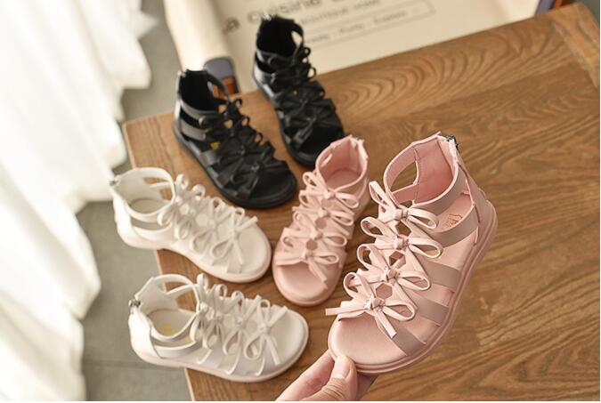 

Girls Gladiator Princess Sandals Kids Toddler Baby Summer Sandal Shoes MQM 010, Pink