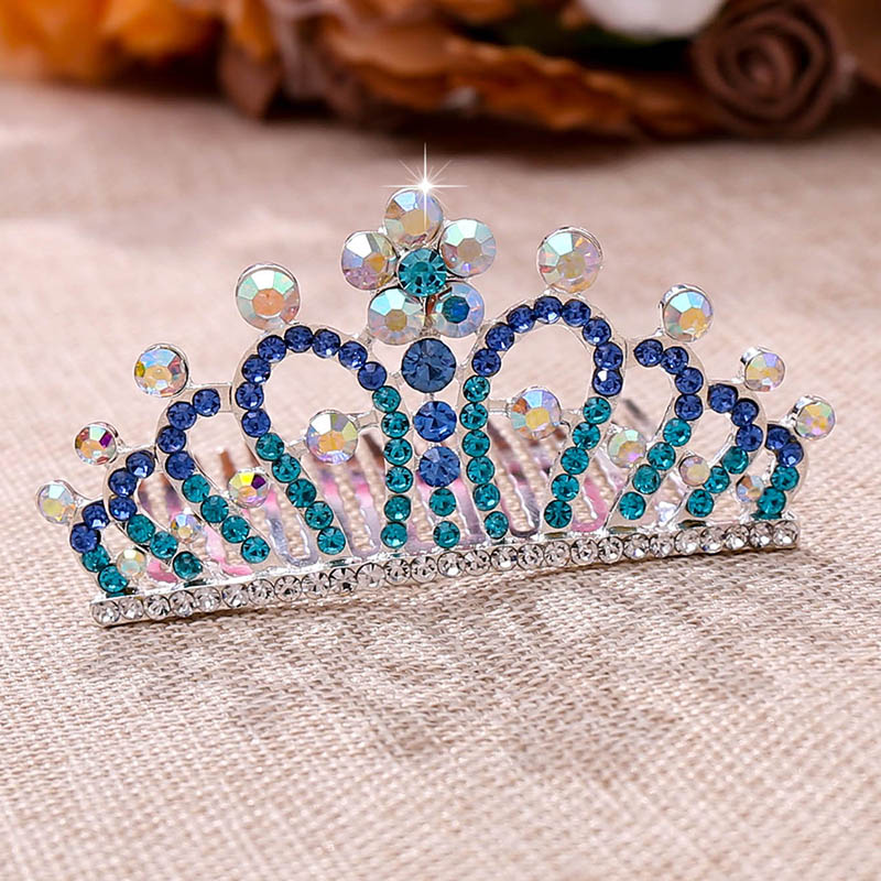 

Other FORSEVEN Coloful Shining Crystal Hair Combs Small Tiaras Mini Crowns Women Kids Girls Birthday Party Jewelry Accessories