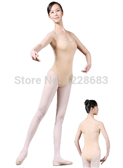

Adult Women Camisole Bodysuit Skin Nude Colored Leotard Ballet Dance Underwear
