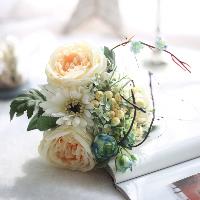 

Flowers Rose Wedding Bride Decorazioni Casa Plante Artificielle Wedding Decorations Flor Artificial Decorative Craft Supplies, Artificial flowers 2