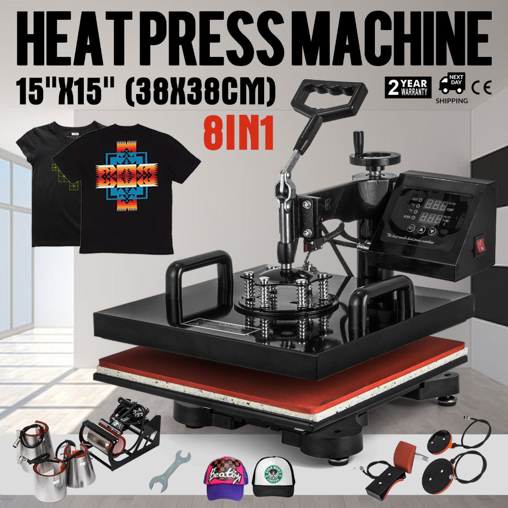 8IN1 30x38cm Heat Press Swing-vous presse de la chaleur Machines numériques