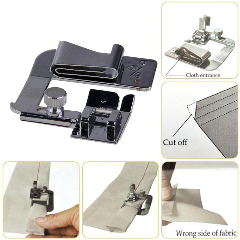 

3pcs Hemming Cloth Strip Presser Foot Sewing Machine Rolled Hem Foot Metal Embroidery Darning Domestic Sewing Kit Accessories