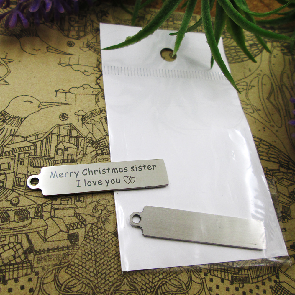 

40pcs--"merry christmas sister I love you"stainless steel charms more style for choosing DIY Charms pendants for necklace