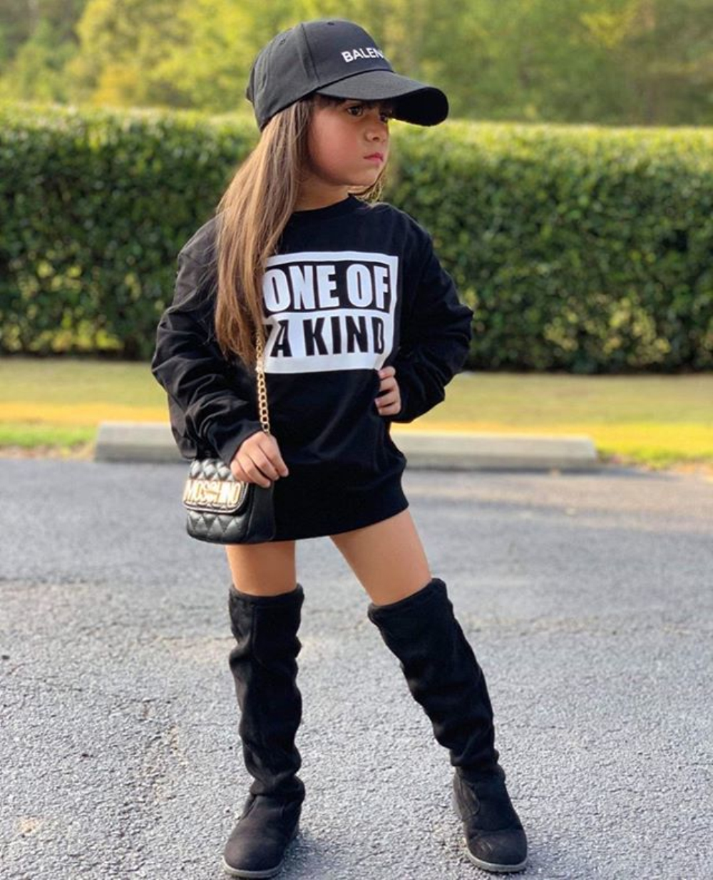 

1-7Y Toddler Baby Kid Girls Black Dress Casual Long Sleeve Autumn Spring Letter Party Dress Kid Costumes