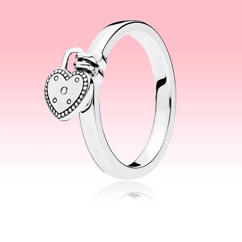 

Love heart Pendant Rings Women Girls Wedding Jewelry for Pandora 925 Sterling Silver Valentine's Day gift Ring with Original box