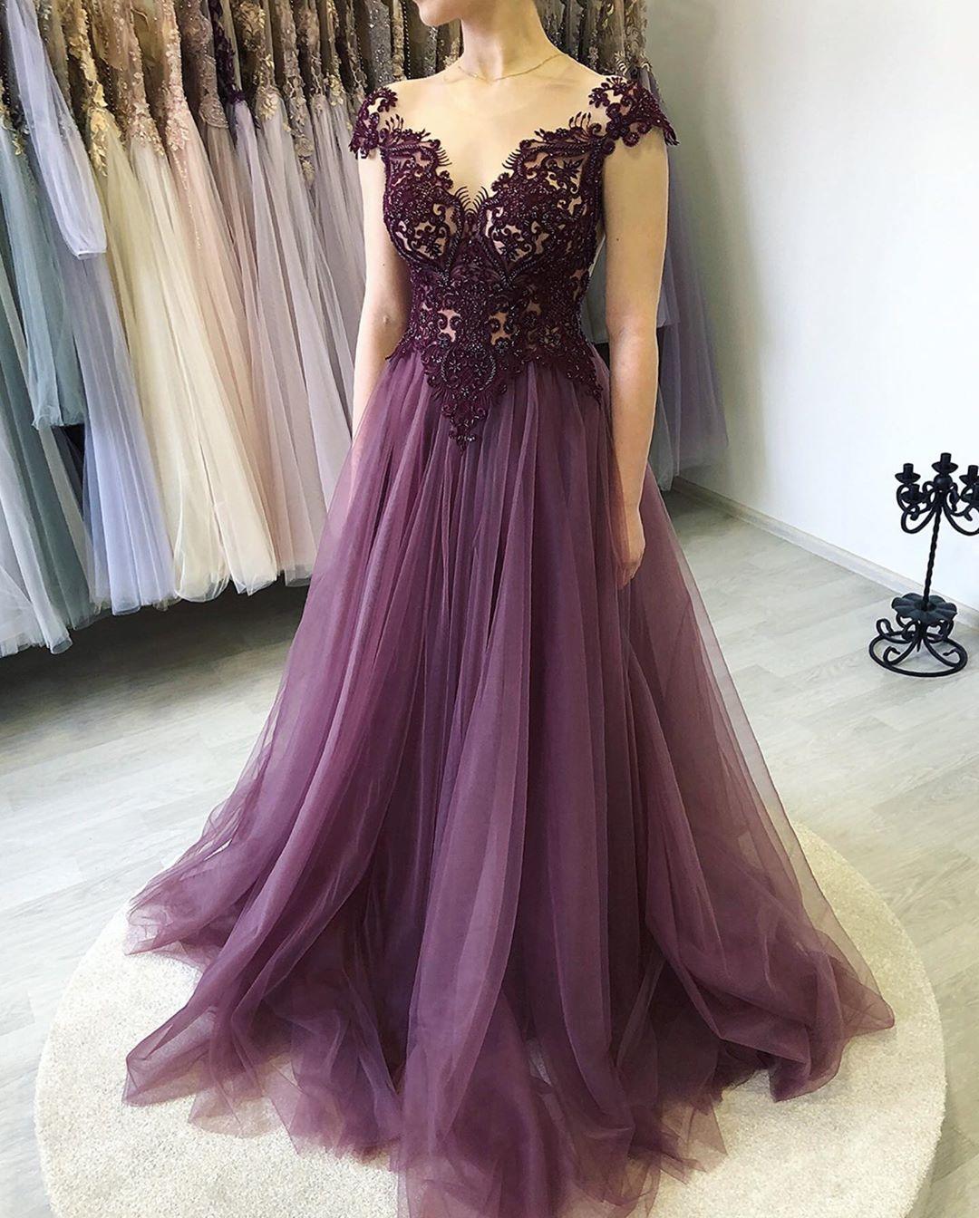 Setwell Jewel Sheer Neck A-ligne robes de soirée sans manches en dentelle plissée perles appliques longueur de plancher Prom Party Robes