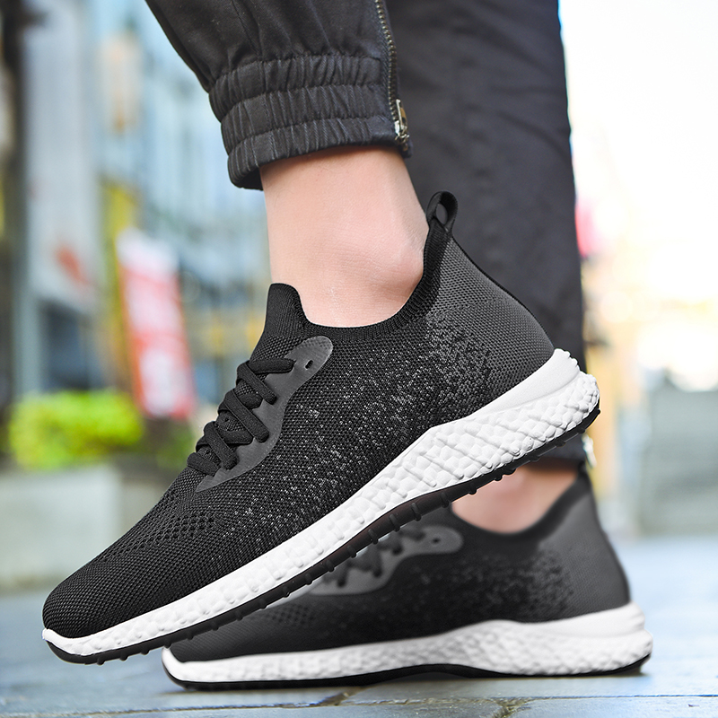 

2020 G.N.SHIJIA Fashion Top Quality PU Rubber Sole Grey White Women Men Running Shoes Sport Sneakers, #1 black white