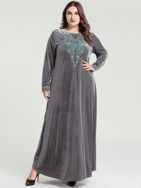 

Modest Fashion Long Ramadan Turkish Muslim Women Clothes Vestido Evening