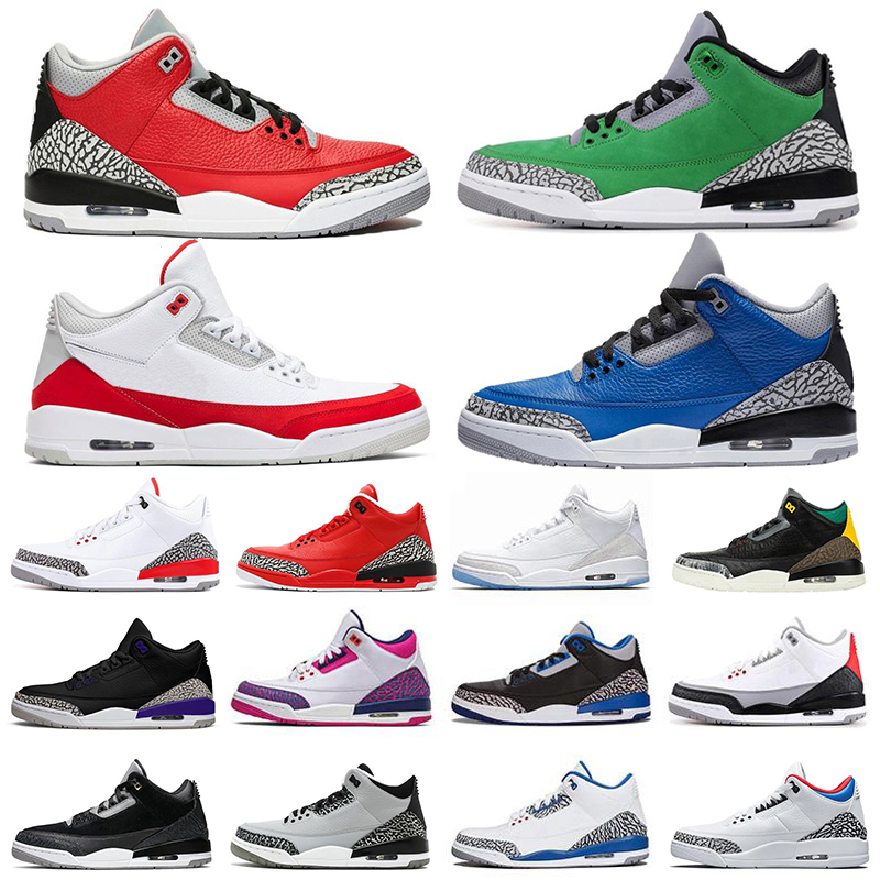 

Top Quality Varsity Royal Katrina UNC Basketball Shoes Tinker Free Throw Line Black Cement Wolf Grey Seoul Black Cat 3s Mens Trainer Sneaker