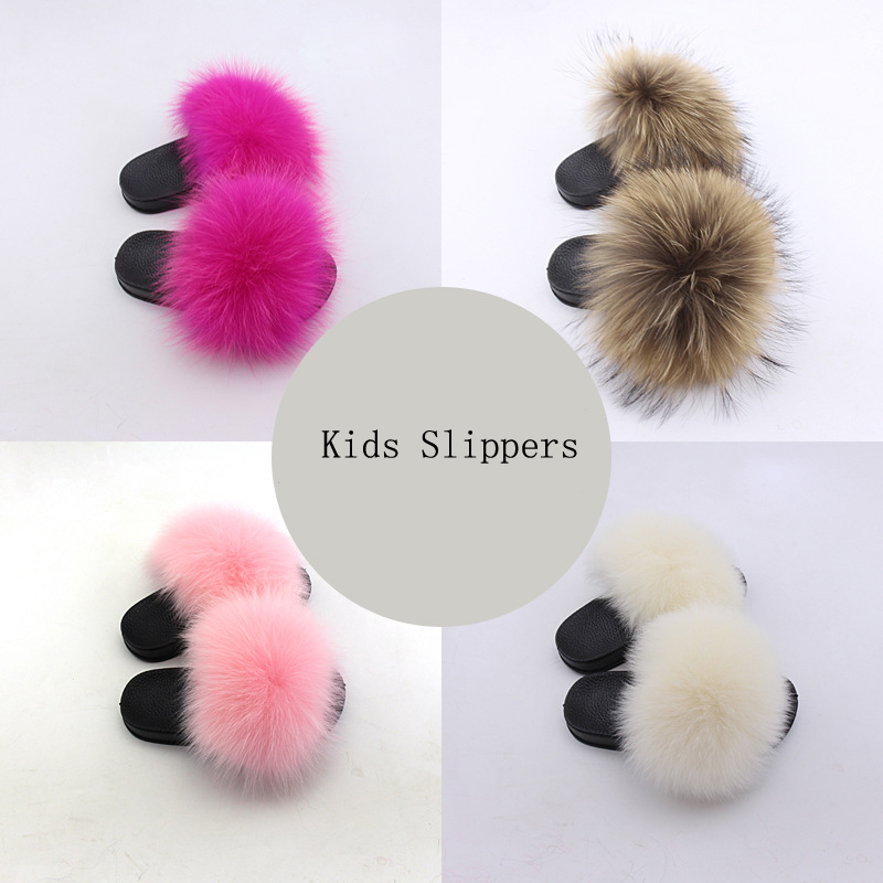 

2019 Rass ple Kids Real Fox Slippers Raccoon Slides Chinelos Menina Slippers Toddler Baby Girls Shoes Summer Flip Flops Slippers 1pairs/2pcs, Customize