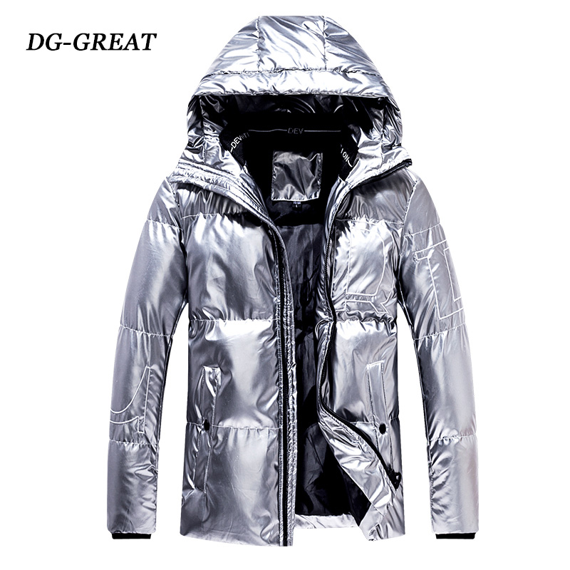 

Winter 2019 New Hooded Polished Cotton-padded Jacket Korean Version Slimming Trend Men's Cotton-padded jacket Down, Black