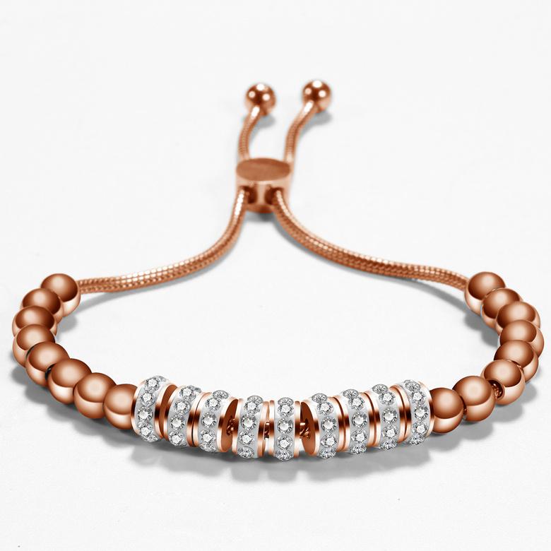 

Zircon Beads Bracelets New Fashion Grade Quality Beaded Strands Bracelets Jewelry 18K Gold Plated Stainless Steel Bracelets