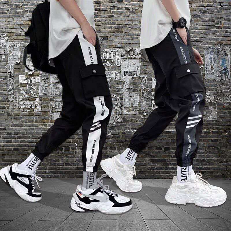 

2020 Men Hip Hop Streetwear Splice Joggers Pant Fashion Male Casual Cargo Pant Trousers High Street Elastic Waist Man Harem, T26