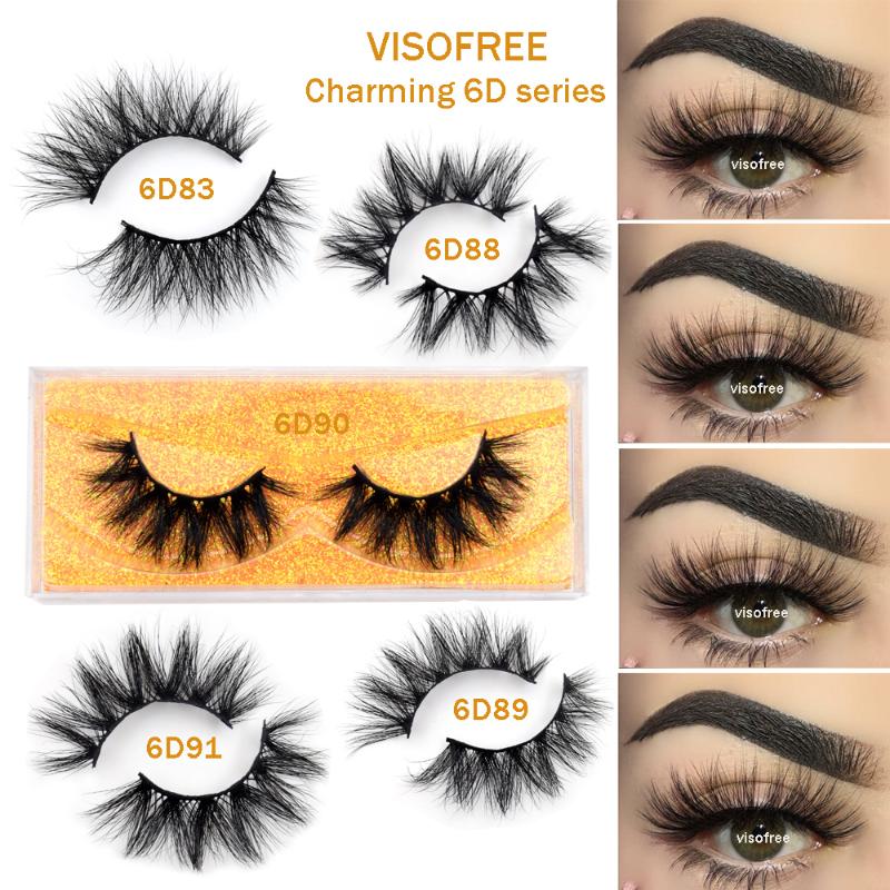 

Visofree 6D mink eyelashes natural hand made false lashes maquiagem lashes mink faux cils makeup 5D bulk for beauty