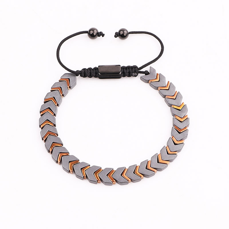 

2020 New Design Men Jewelry Gift Bracelet Hematite Beads Handmade Macrame Bracelet Men