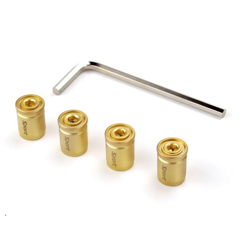 Set di 4 tappi coprivalvola a forma di stella argentata Antipolvere per i copertoni della macchina Materiale: lega