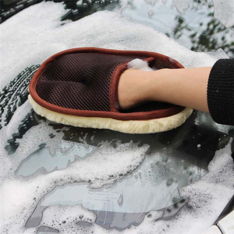 

Car Brush Cleaner, Car Washing Gloves Cleaning Brush, Wool Soft Dash Dust Cleaner for Car,Truck, RV Motorcycle 15*24cm