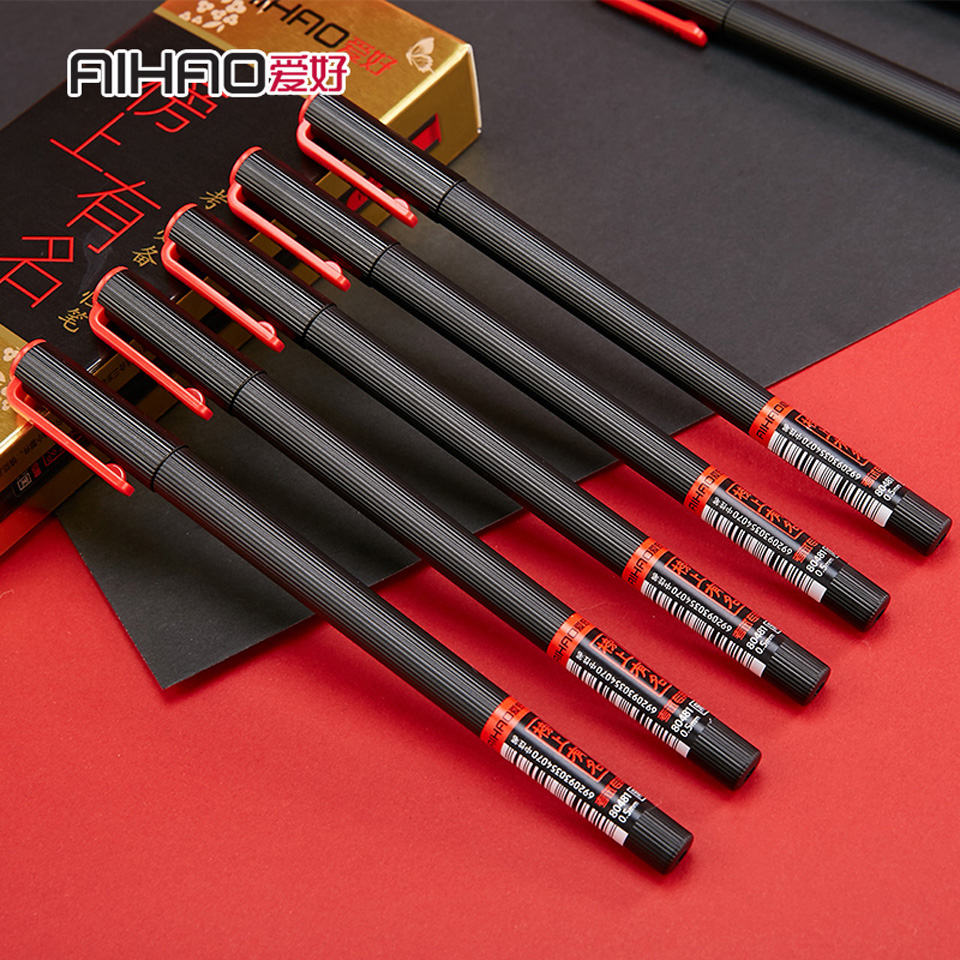 

AIHAO Gel Pen Black Ink 0.5mm Superior Quality Very Good Writing Gel ink Pens office & school Neutral Pen supplies 6Pcs/lot