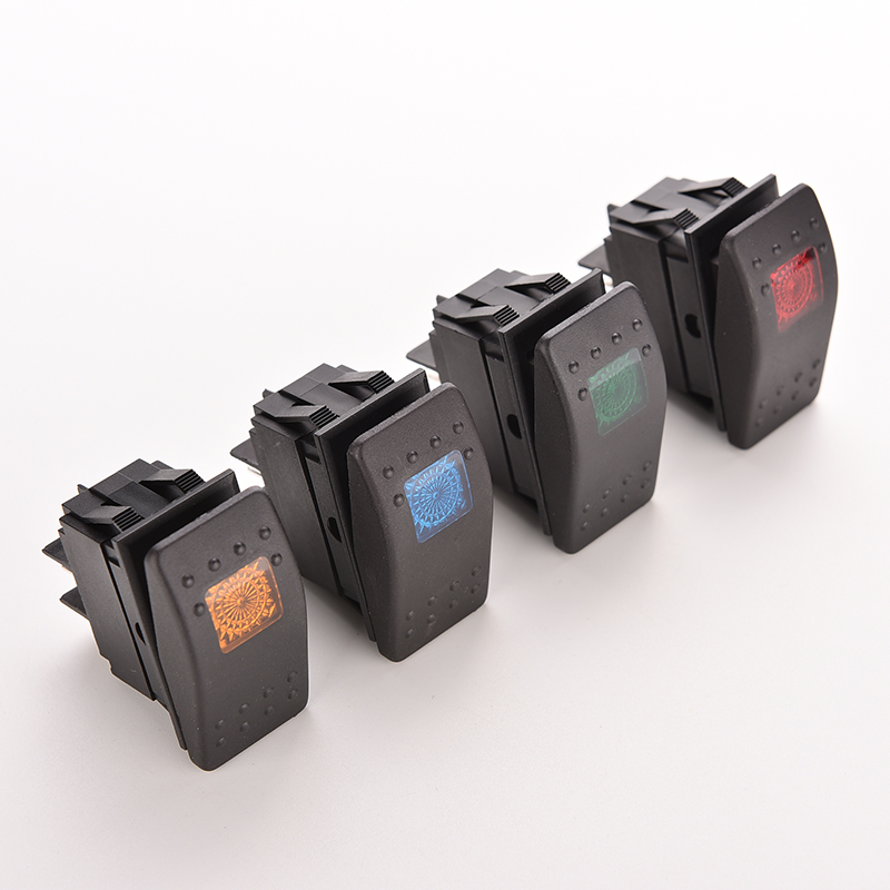 Snap in type 12V/20A Amber Rocker Switch Lot of 3 Snap in type 12V/20A Amber Rocker Switch Lot of 3