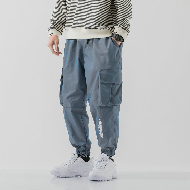 

Januarysnow Brand Designer New Fashion Streetwear Joggers Men Side-pocket Casual Hip Hop Mens Harem Pants Lovers Trousers, Purple