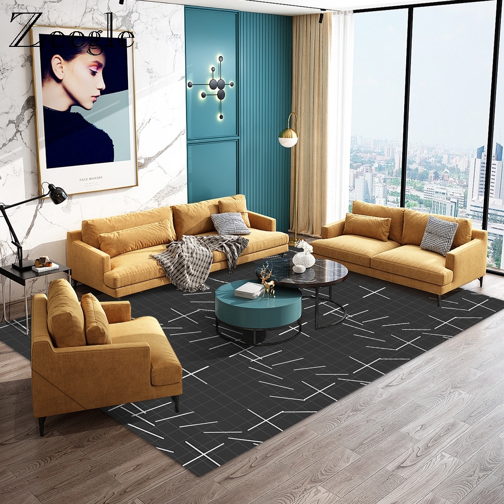 

Zeegle Living Room Carpets and Rugs Absorption Foot Rug Non Slip Sofa Table Floor Rug Washable Doormat Absorbent Bedroom Mats, A85