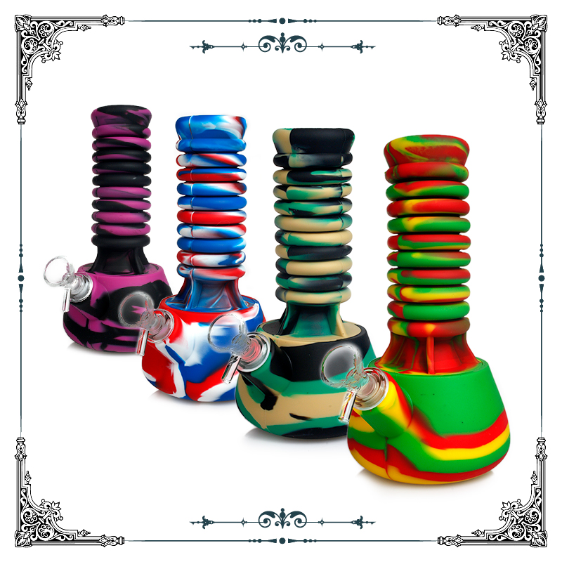

Beaker Base Hookah Silicone Bong 100% food grade silicone material Smoking Water Pipes Unbreakable Waterpipe
