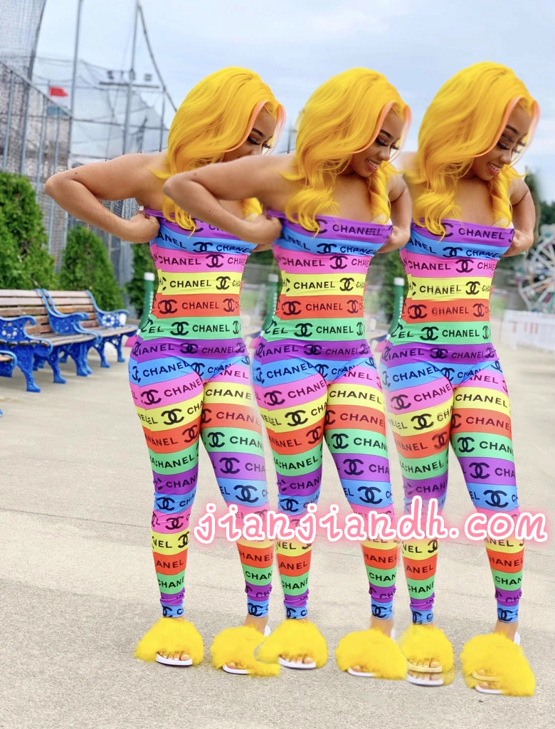 chanel colorful jumpsuit