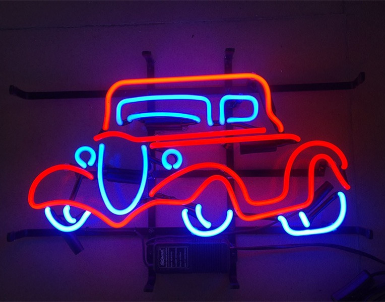 

17"x14" CAR GARAGE GLASS TUBE WALL DECOR ART VISUAL BEER BAR PUB AUTO CLUB NEON LIGHT SIGN